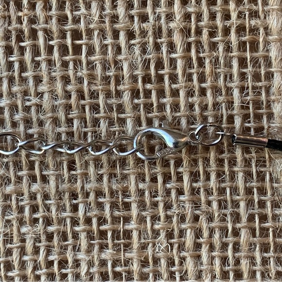 Blue Dyed Agate Crystal Pendant Necklace Square Shaped Stone Healing Jewelry 20" - Picture 5 of 6